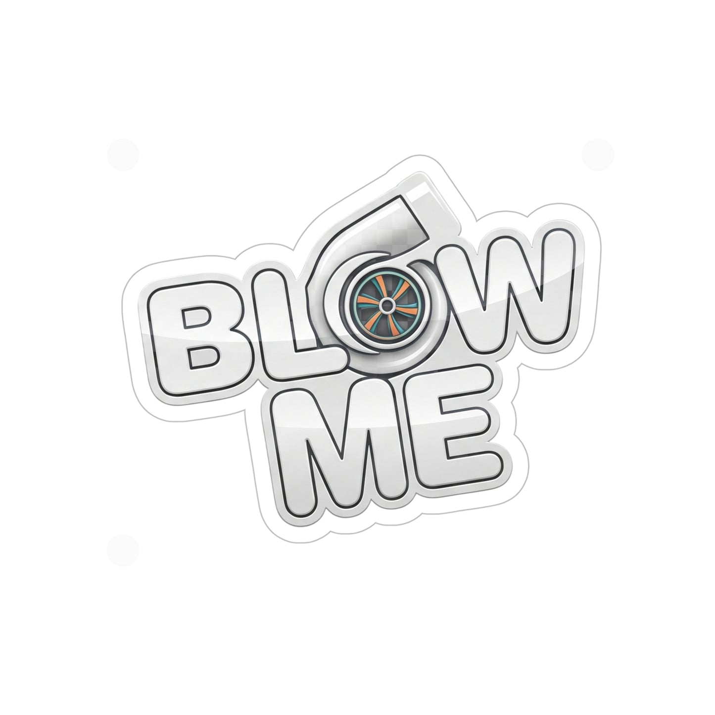 Die-Cut Outdoor Sticker — Blow Me Turbo Logo