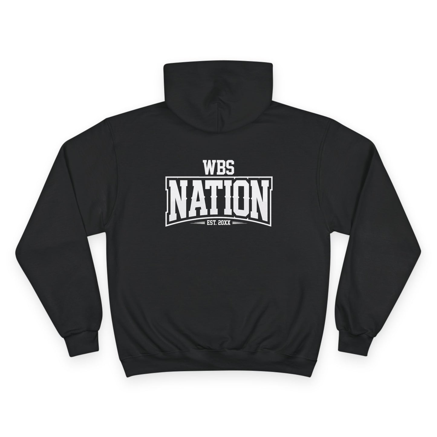 Champion Hoodie — WBS Nation Logo Streetwear Hoodie (Black)