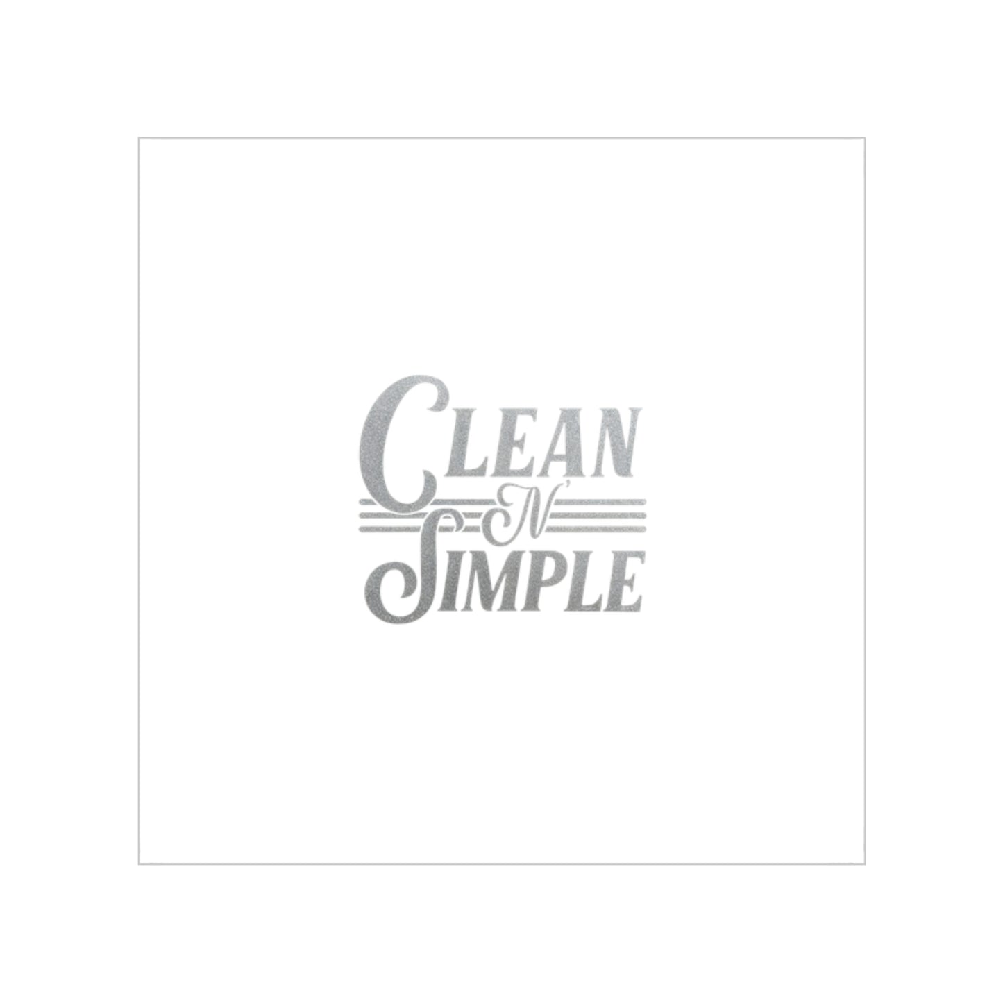 Transparent Outdoor Sticker - "Clean N Simple" Square Decal