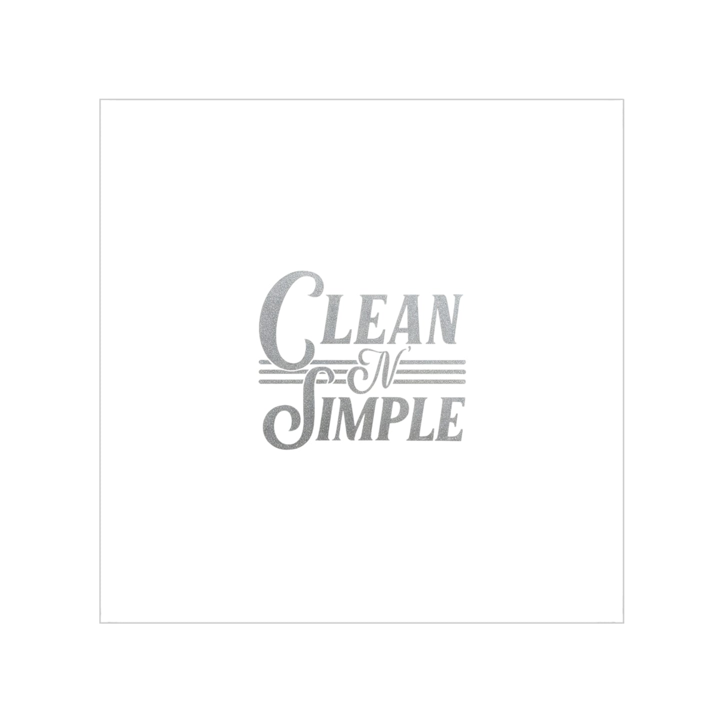 Transparent Outdoor Sticker - "Clean N Simple" Square Decal