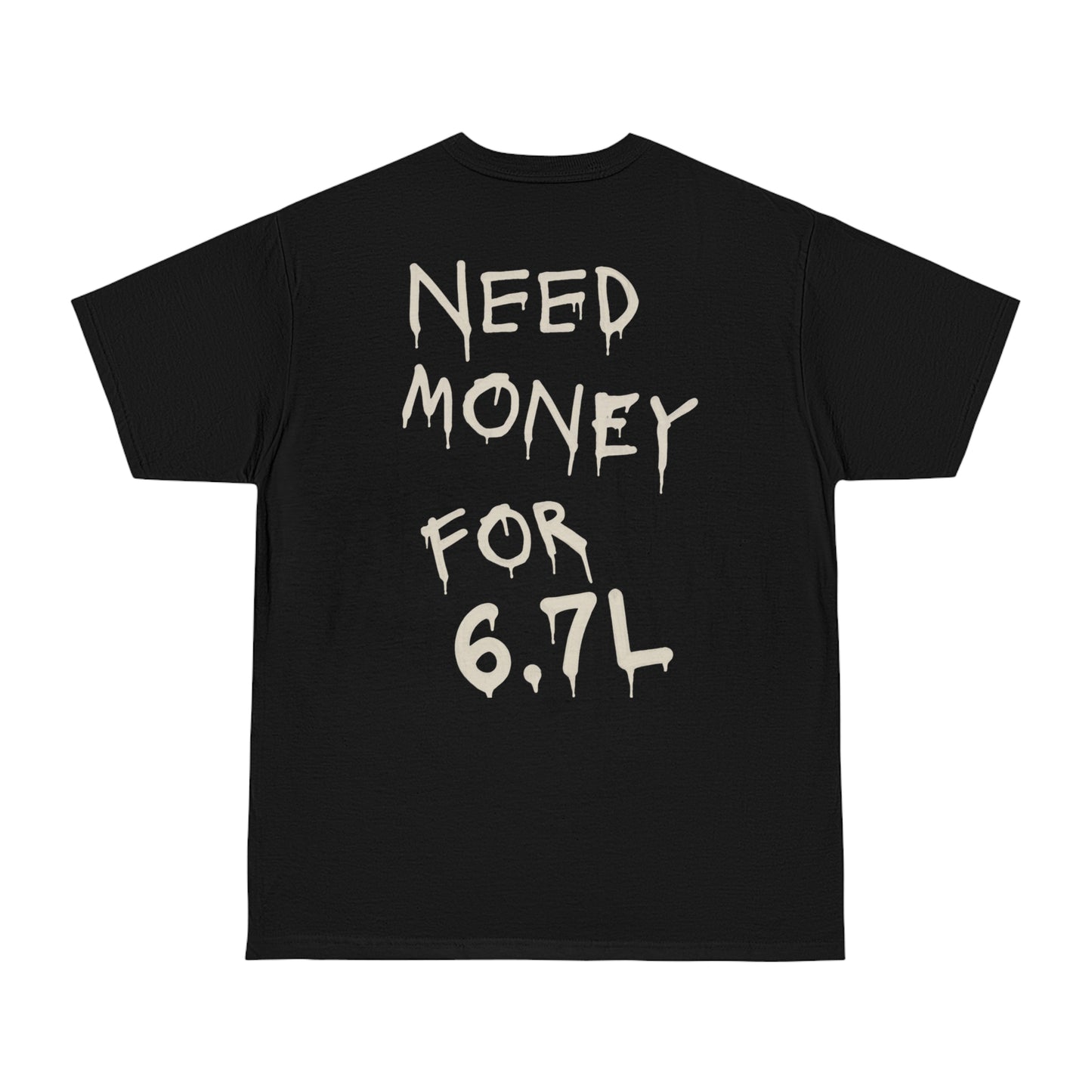 T-Shirt — 'Need Money for 6.7' Graphic Tee (WBS Logo Chest)
