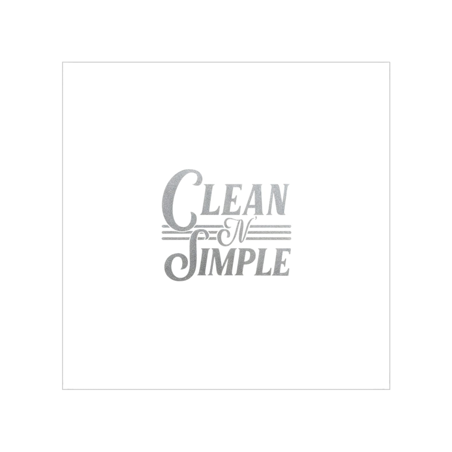Transparent Outdoor Sticker - "Clean N Simple" Square Decal