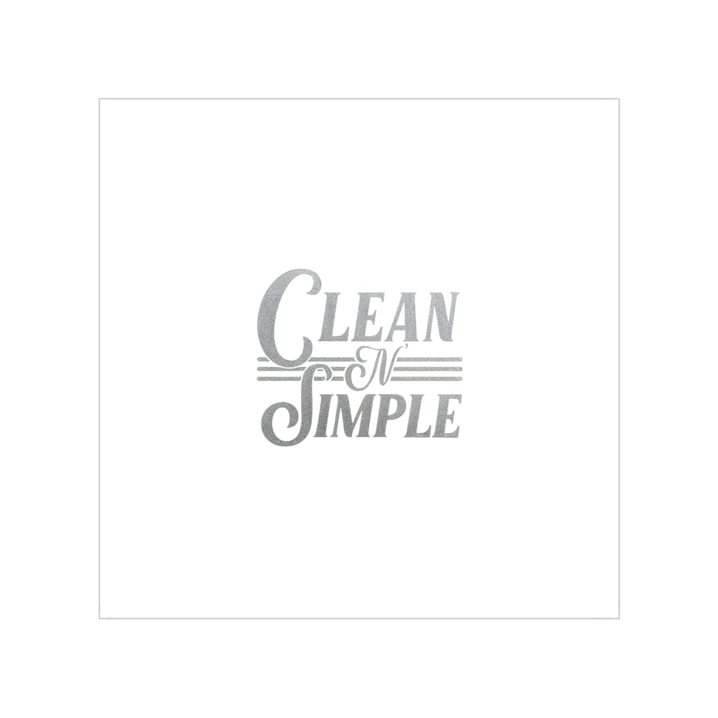Transparent Outdoor Sticker - "Clean N Simple" Square Decal